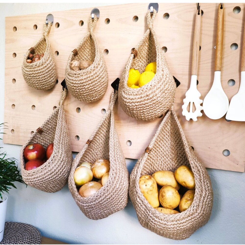 Jute hanging baskets handmade!!